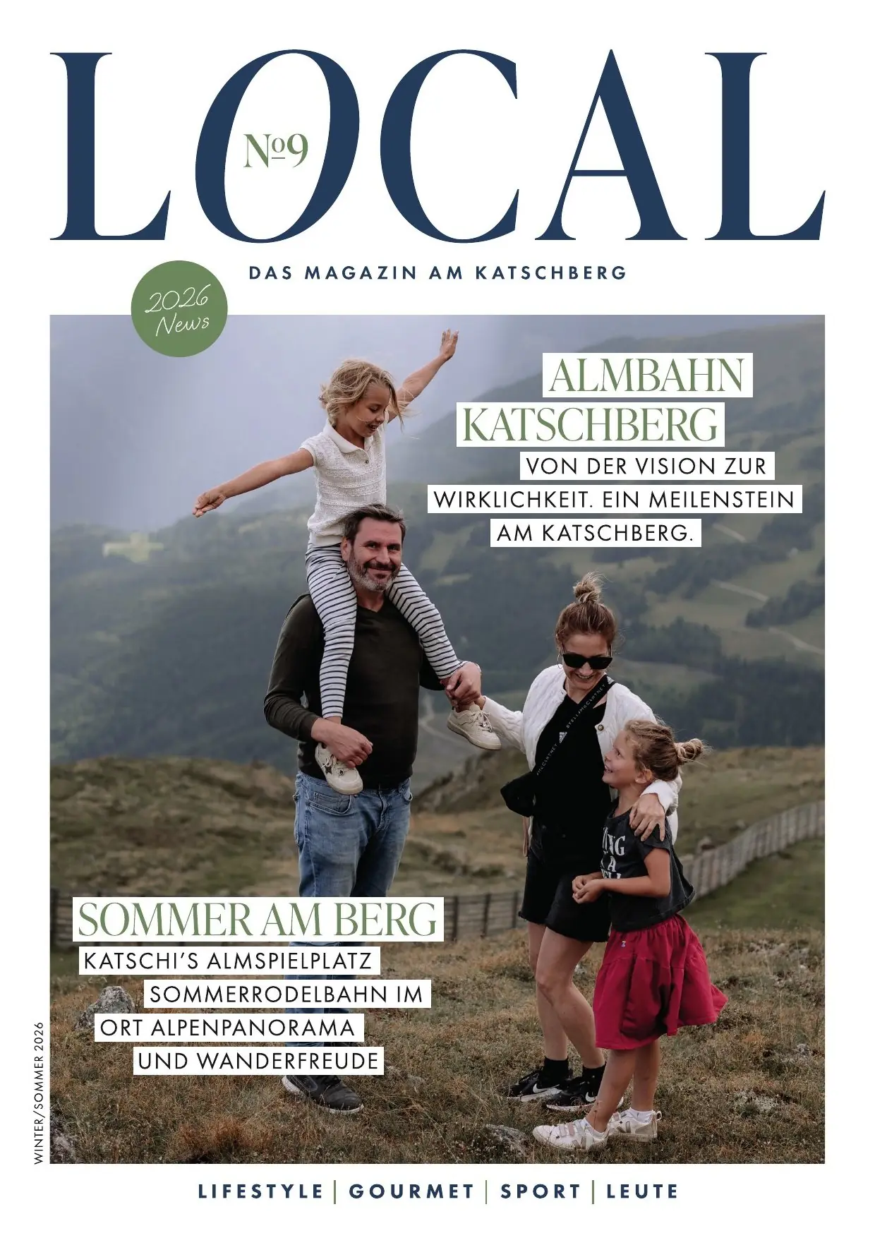 Titelseite LOCAL N°9 – Familie auf der Alm am Katschberg
